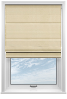 Ultra Luxe Velvet, Cream - Twist&Fit Roman Blind